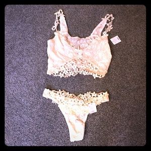 NWT Claire Pettibone Athena Lingerie in Ivory S/XS